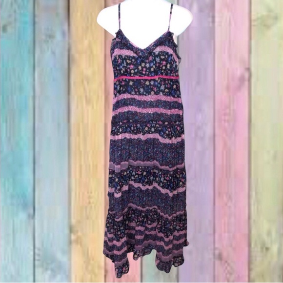 Patrons of Peace Dresses & Skirts - Patrons Of Peace Navy Blue Floral Maxi Dress